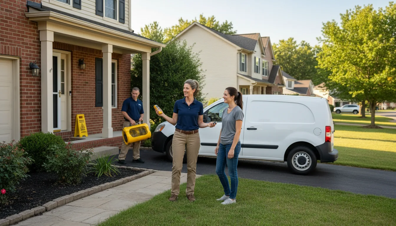 Residential water damage restoration in Glenwood, IL